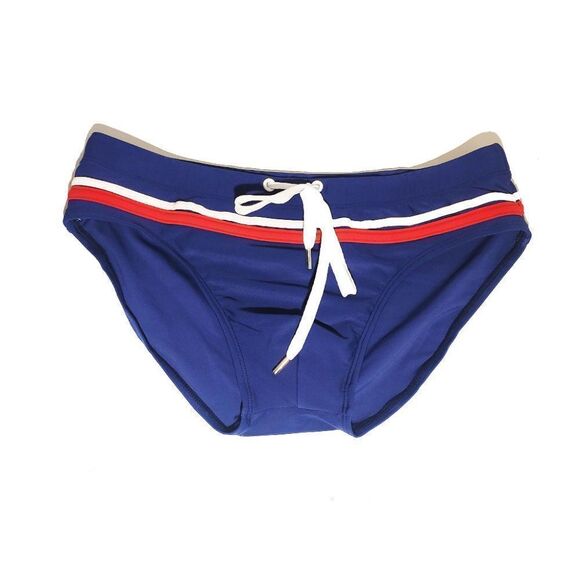 Men's speedo white and red stripes swim briefs swimwear Size M - Picture 4 of 9